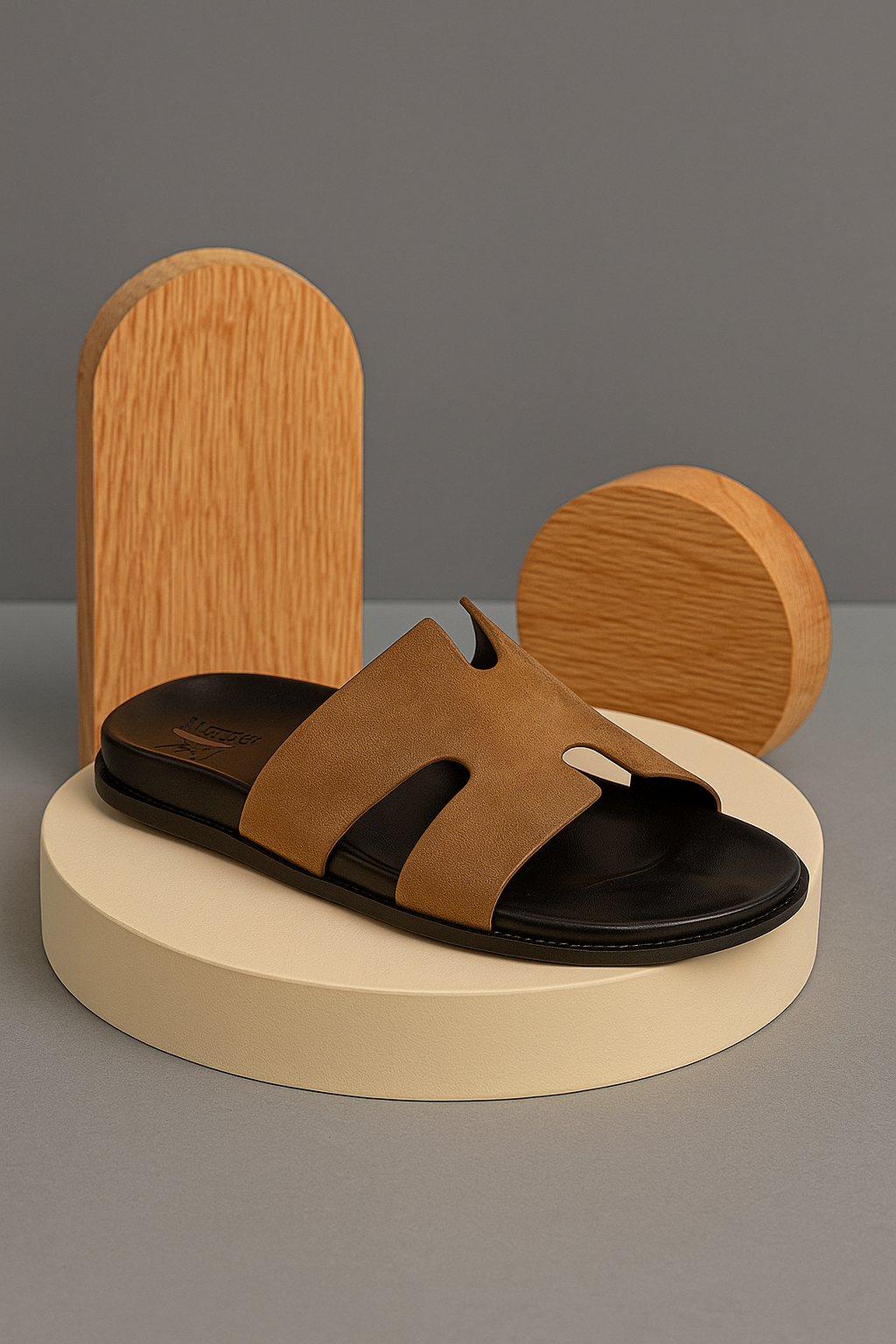 Slider Men | Francesca Suede Tan