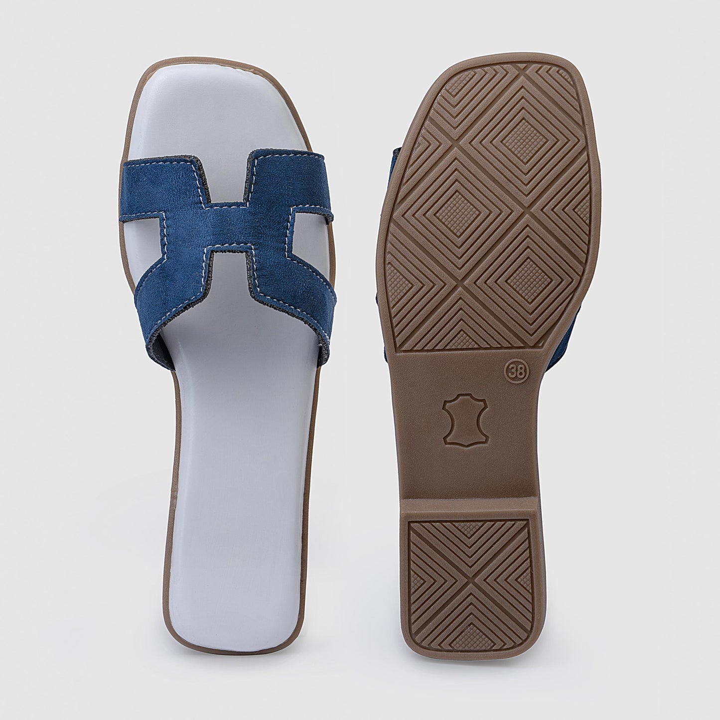 Flats | Aurora Blue & White