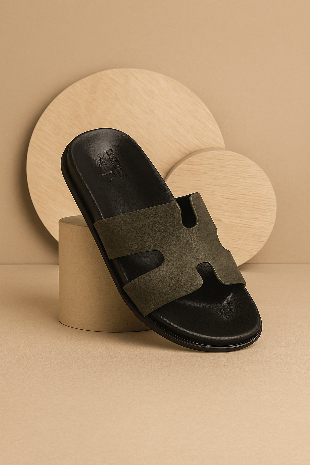 Slider Men | Francesca Suede Green