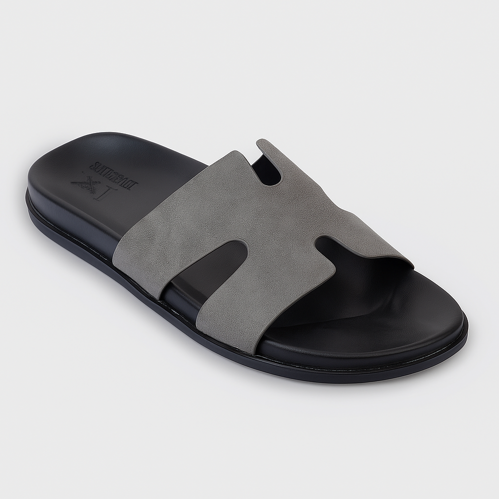 Slider Men | Francesca Suede Grey