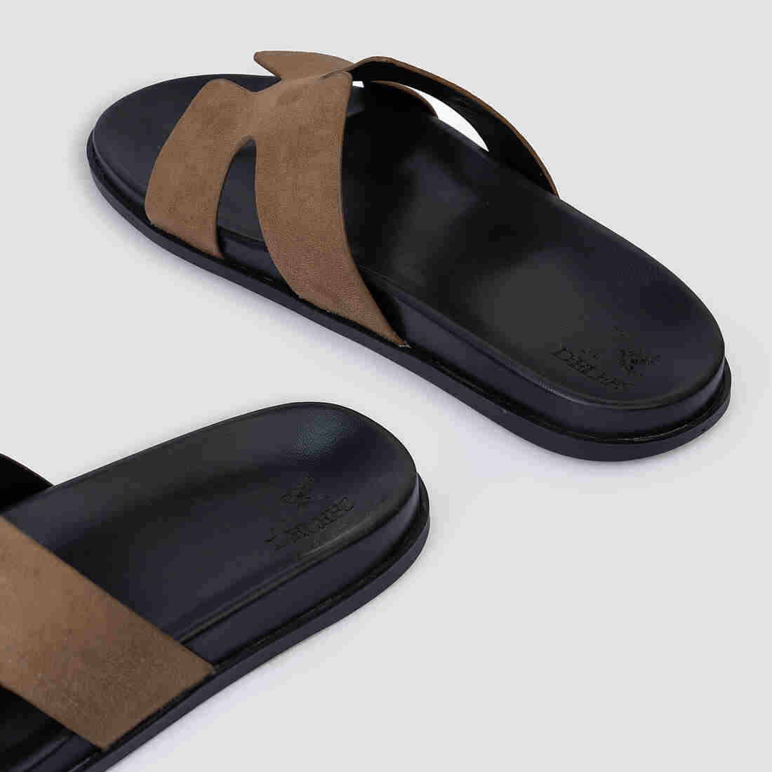 Slider Men | Francesca Suede Tan