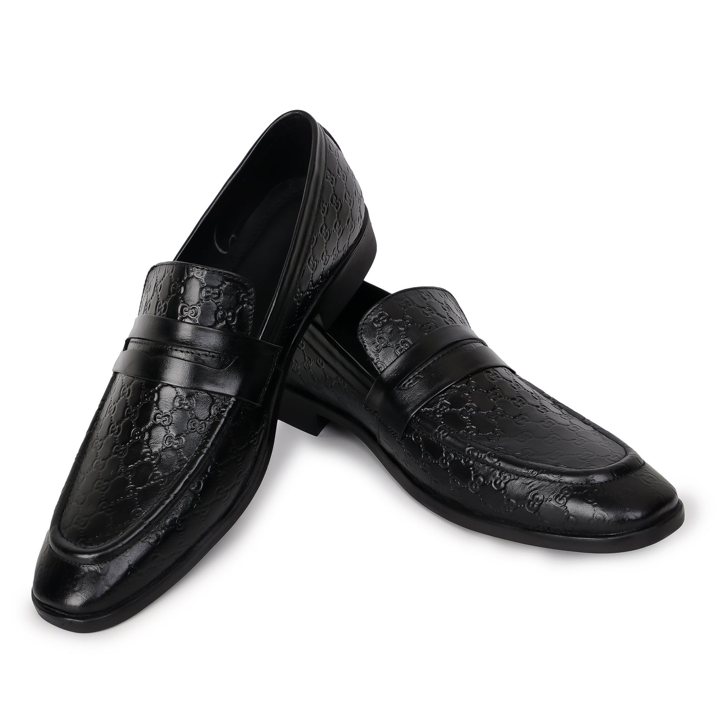 Delefs Men's Soft leather, effortless style Black Shoes