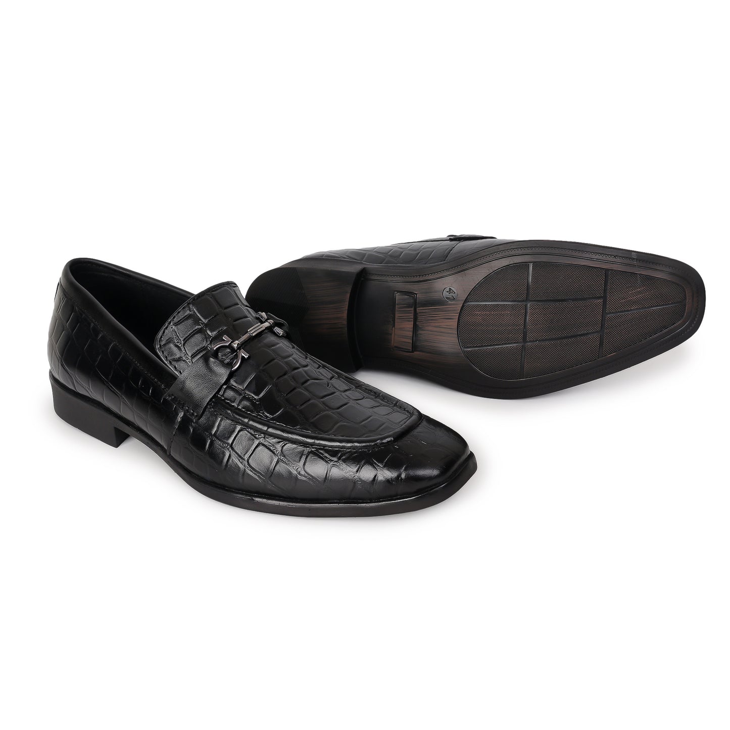 Delefs Men's Soft leather, effortless style Black Shoes