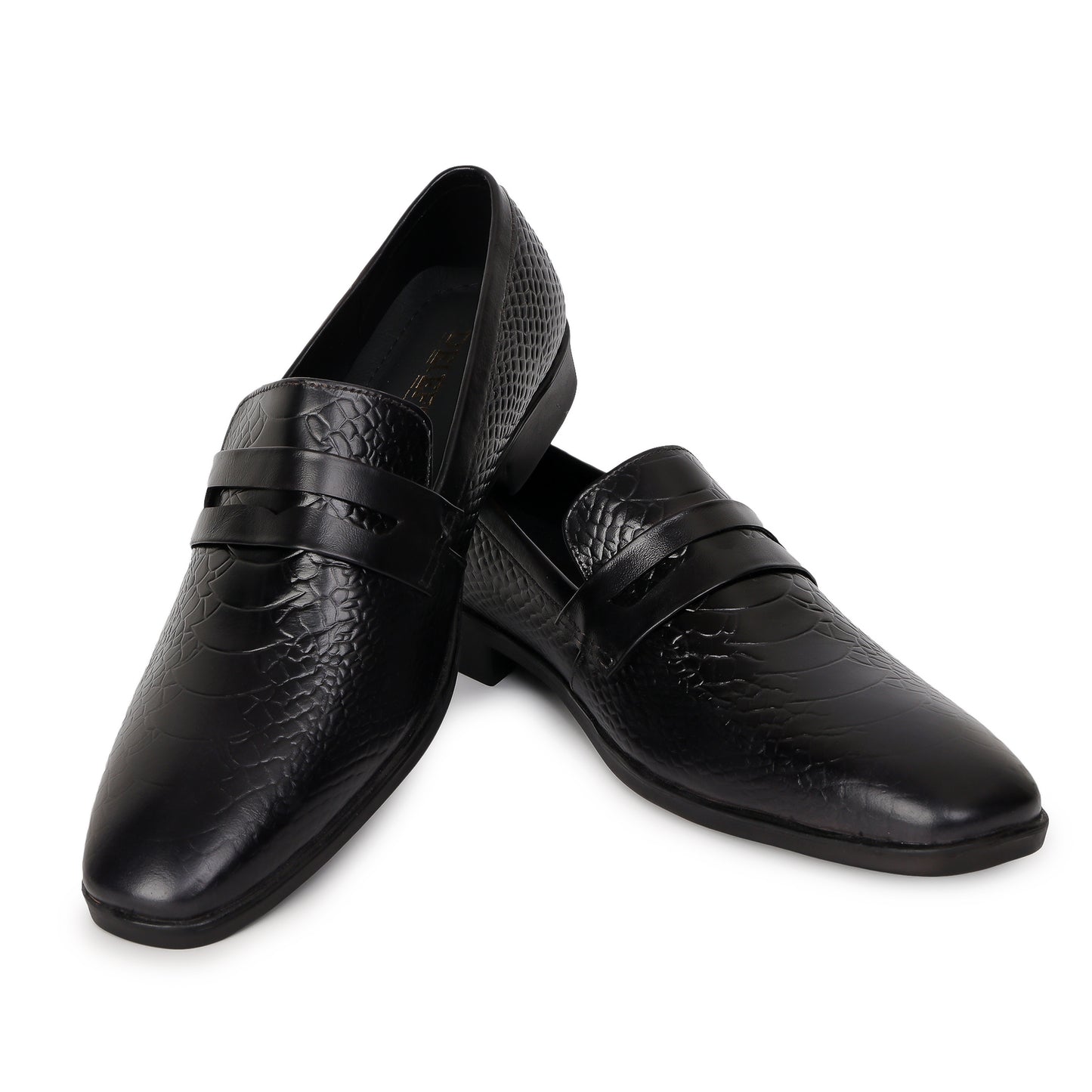 Delefs Men's Soft leather, effortless style Black Shoes