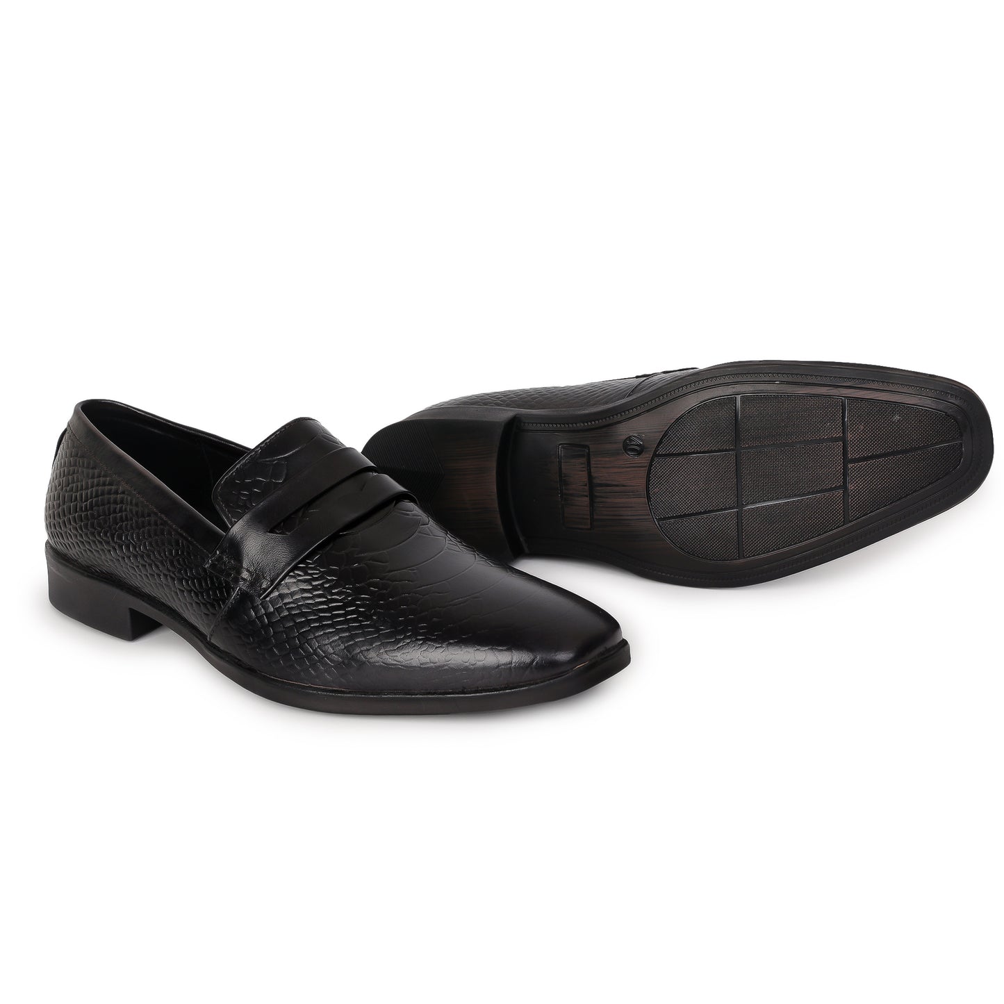 Delefs Men's Soft leather, effortless style Black Shoes