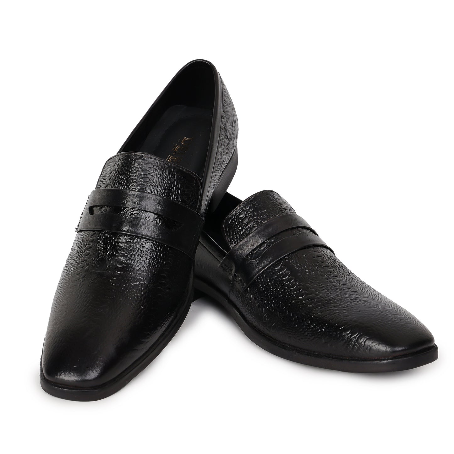 Delefs Men's Soft leather, effortless style Black Shoes