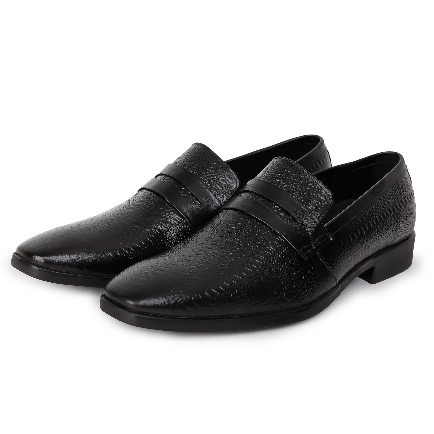 Delefs Men's Soft leather, effortless style Black Shoes
