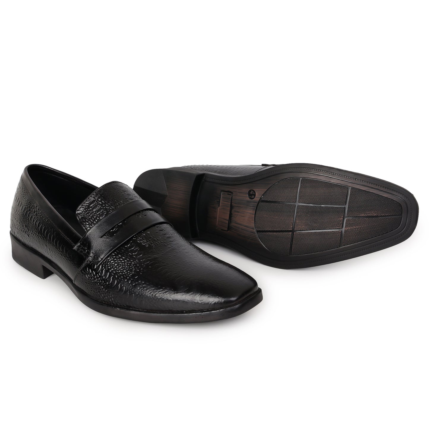 Delefs Men's Soft leather, effortless style Black Shoes