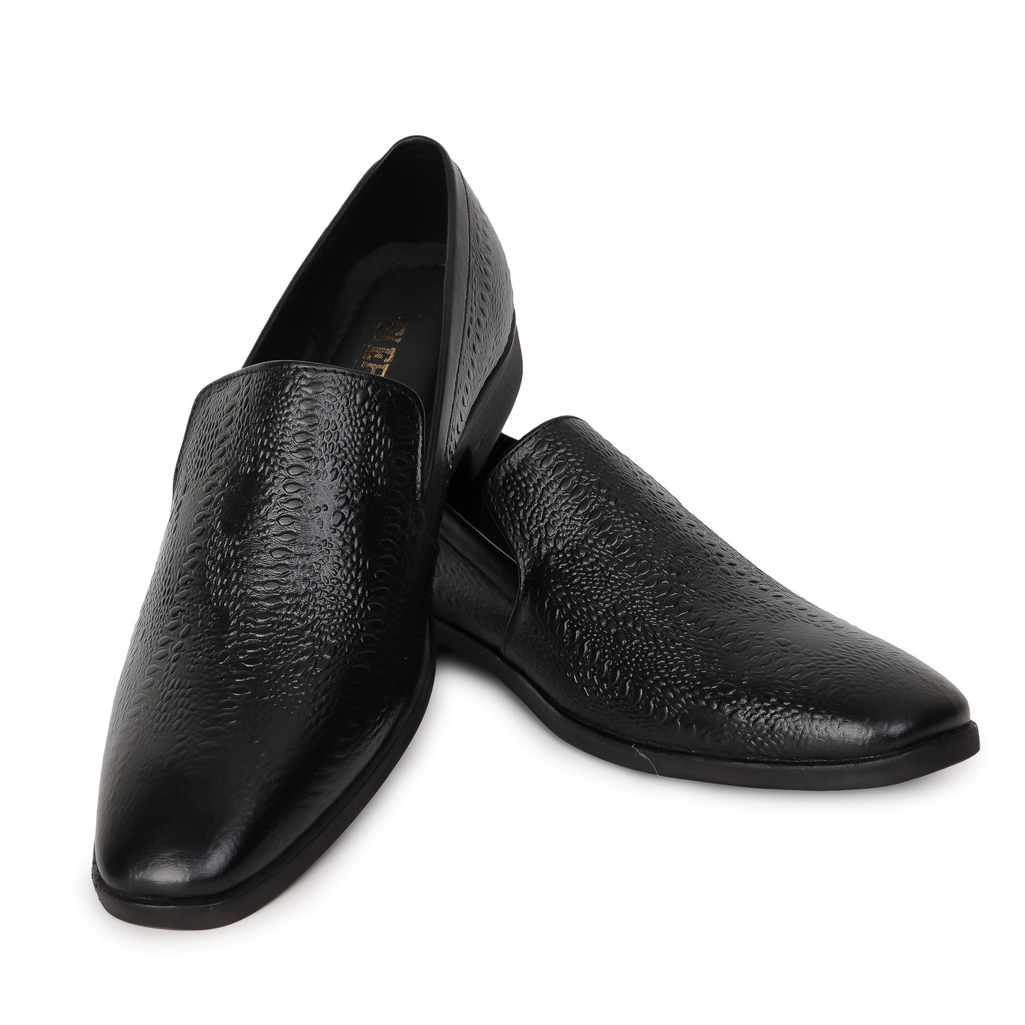 Delefs Men's Soft leather, effortless style Black Shoes