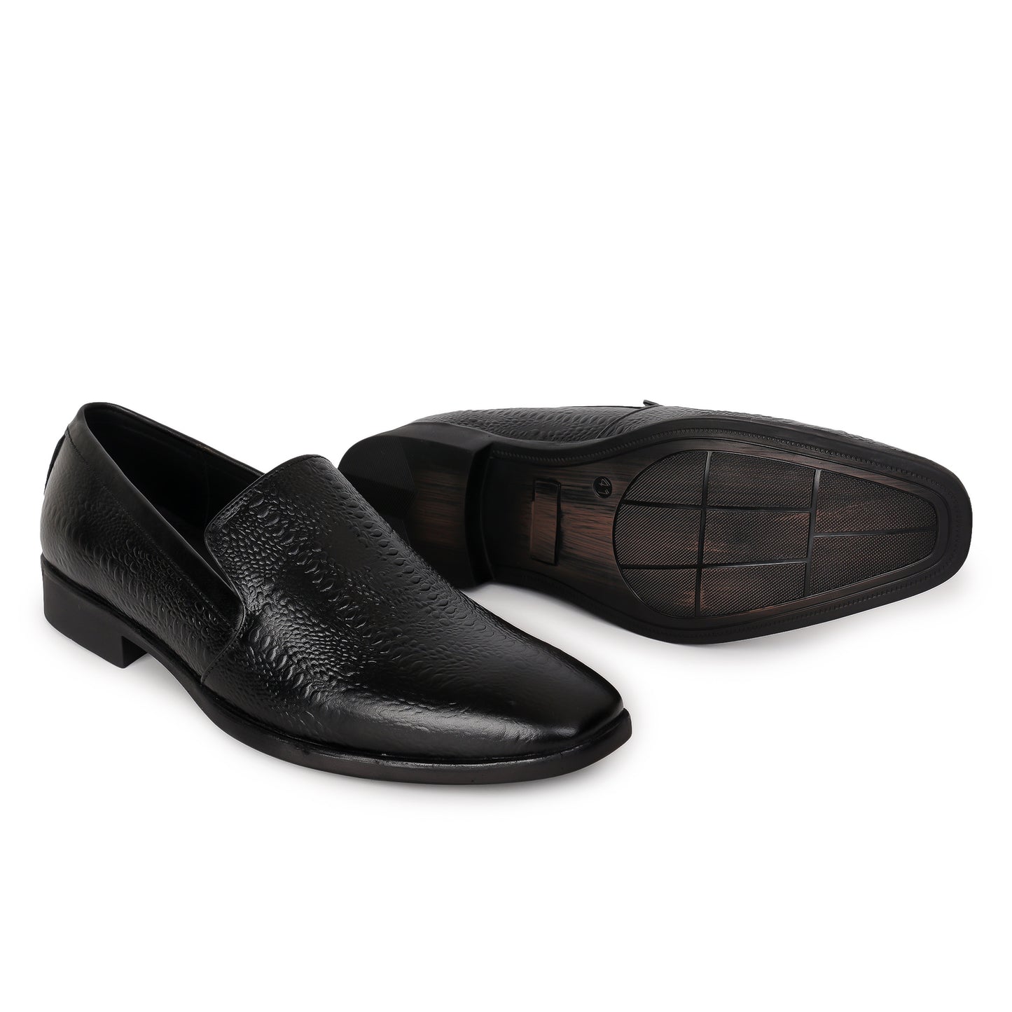 Delefs Men's Soft leather, effortless style Black Shoes