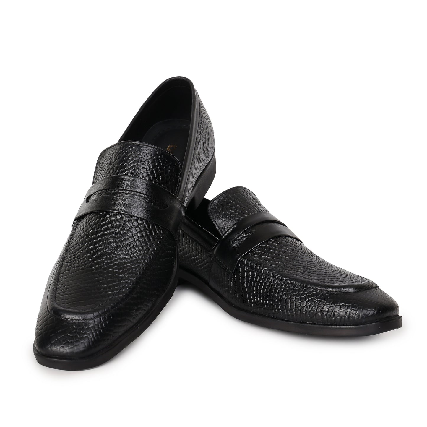 Delefs Men's Soft leather, effortless style Black Shoes