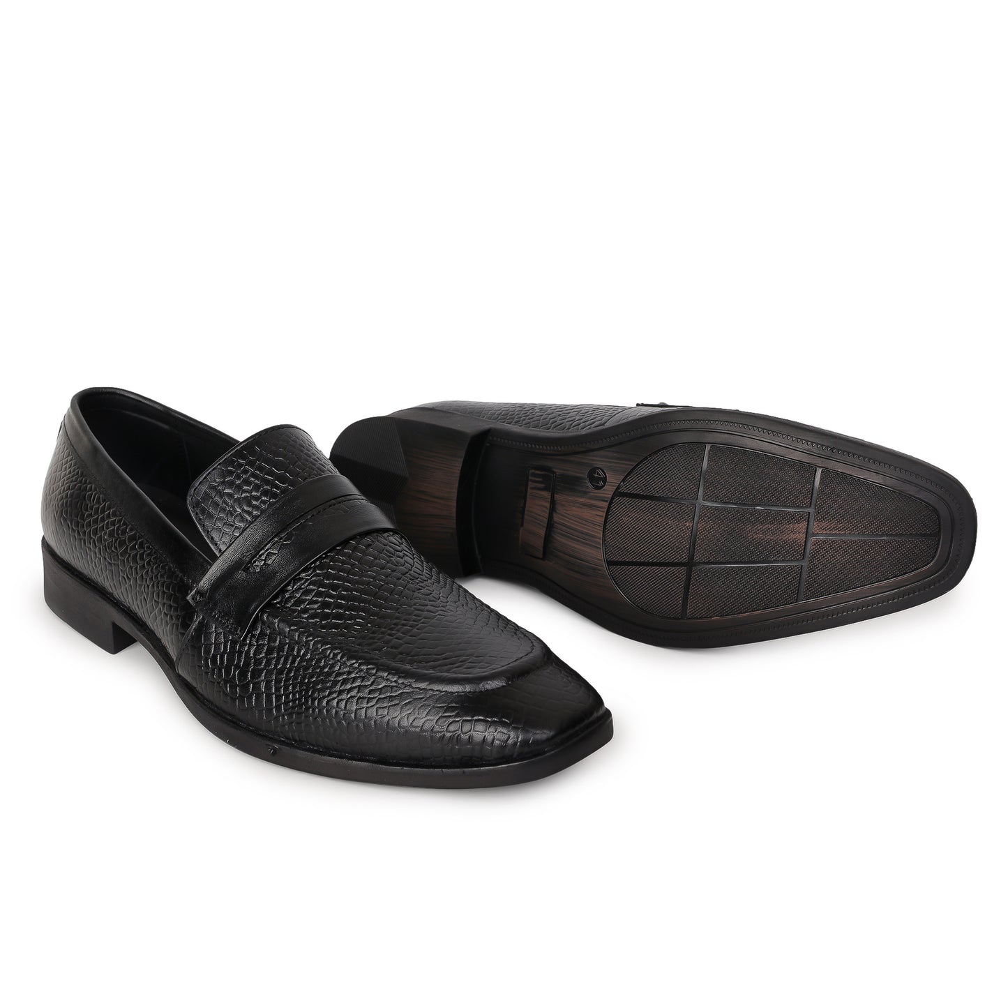 Delefs Men's Soft leather, effortless style Black Shoes