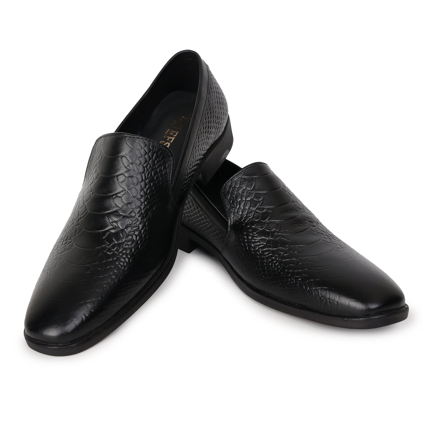 Delefs Men's Soft leather, effortless style Black Shoes