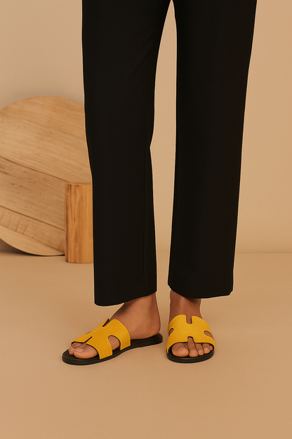 Slider-Men| Parco Suede Yellow