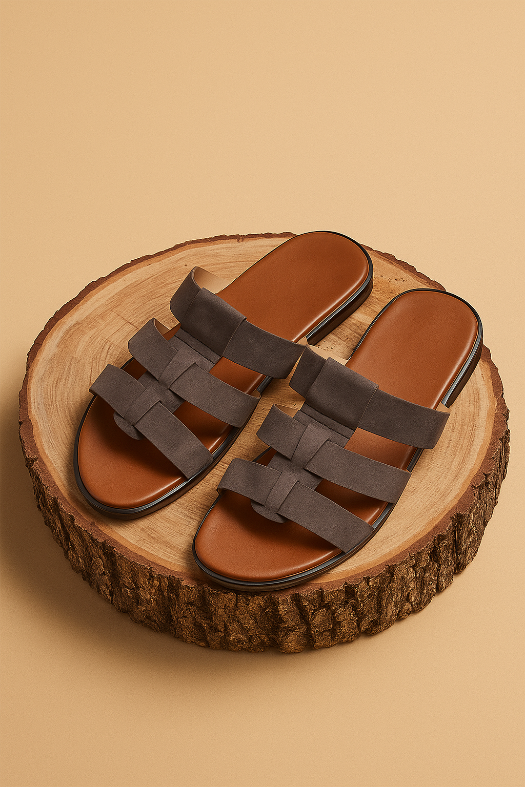 Slider-Men| Jean Brown & Super Suede Grey
