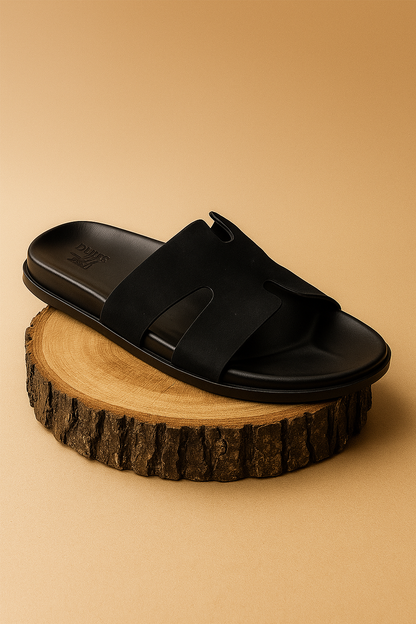 Slider Men | Francesca Suede Black