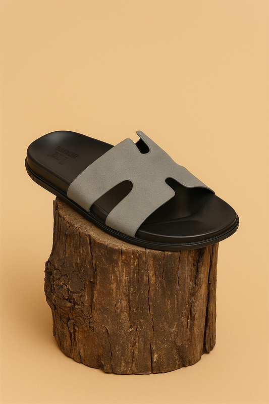 Slider Men | Francesca Suede Grey