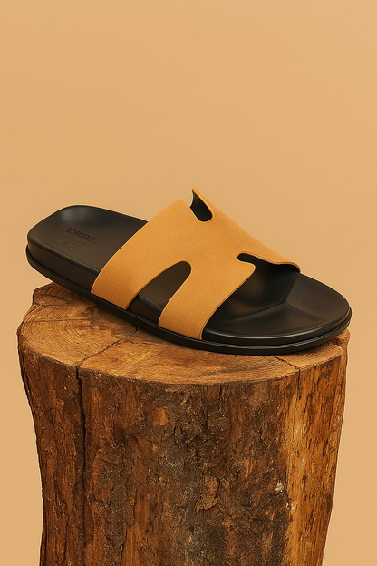 Slider Men | Francesca Suede Yellow