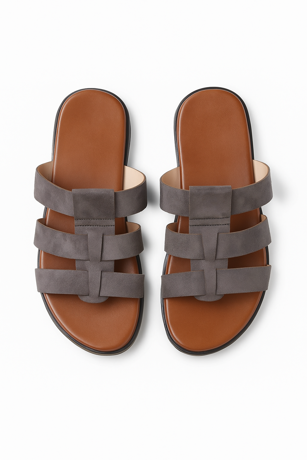 Slider-Men| Jean Brown & Super Suede Grey