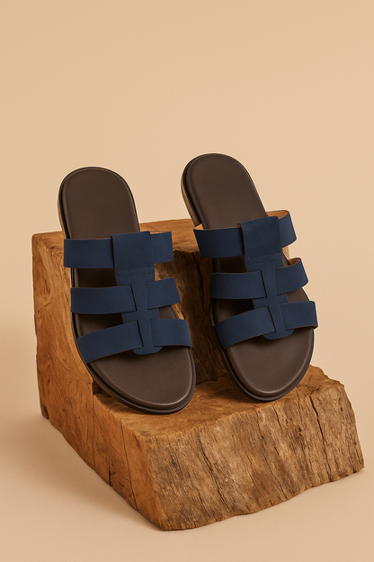 Slider-Men| Jean Brown & Super Suede Blue