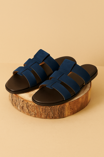 Slider-Men| Jean Brown & Super Suede Blue