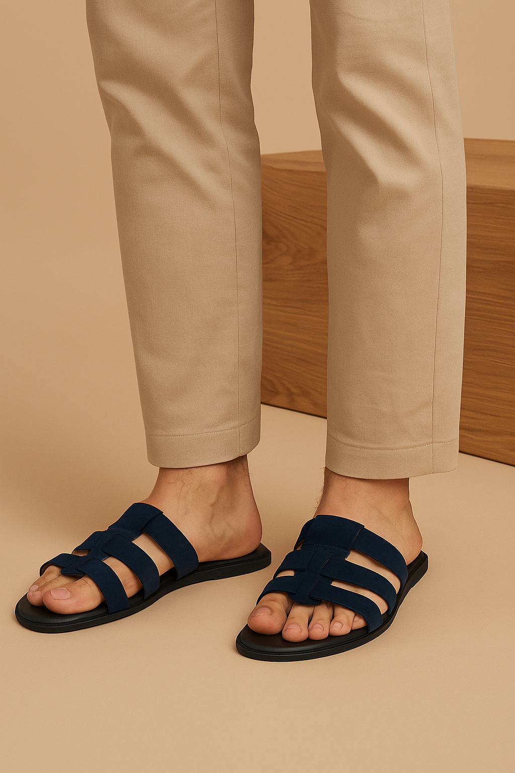 Slider-Men| Jean Super Suede Blue