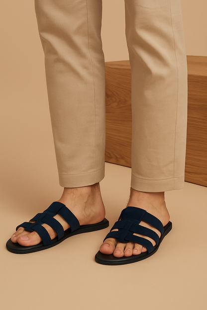 Slider-Men| Jean Super Suede Blue