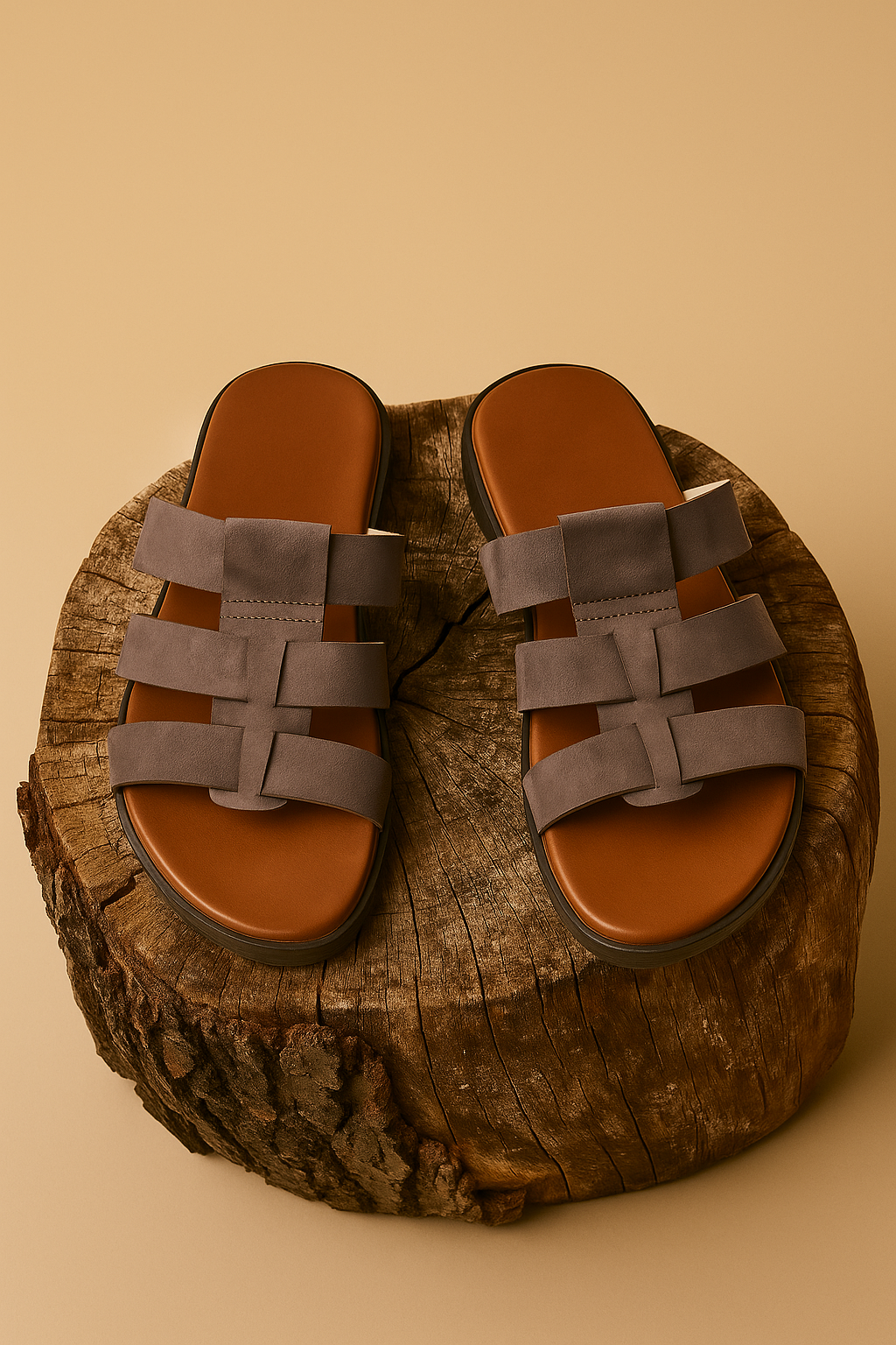 Slider-Men| Jean Brown & Super Suede Grey