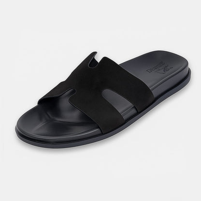Slider Men | Francesca Suede Black