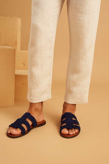 Slider-Men| Jean Tan & Super Suede Blue