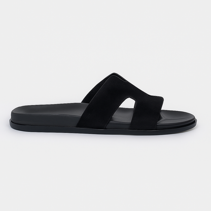 Slider Men | Francesca Suede Black