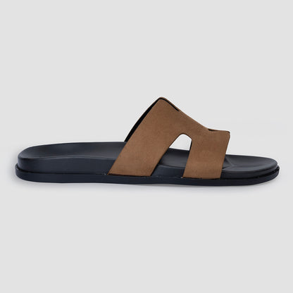 Slider Men | Francesca Suede Tan