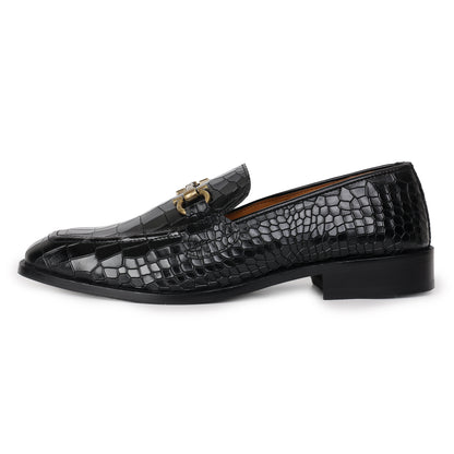 Delefs Men's Soft leather, effortless style Black Shoes