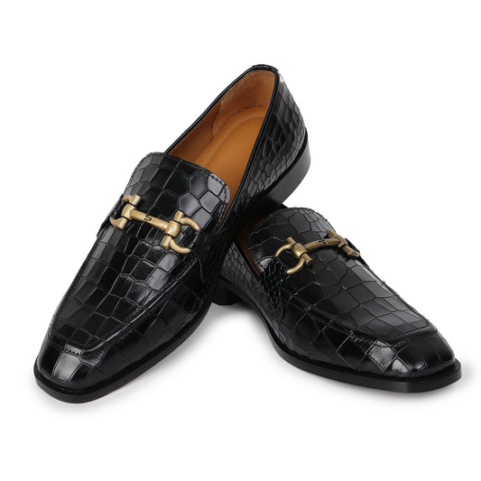 Delefs Men's Soft leather, effortless style Black Shoes