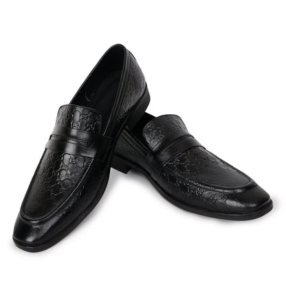 Delefs Men's  Soft leather, effortless style Black Shoes