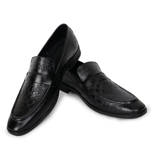 Delefs Men's  Soft leather, effortless style Black Shoes