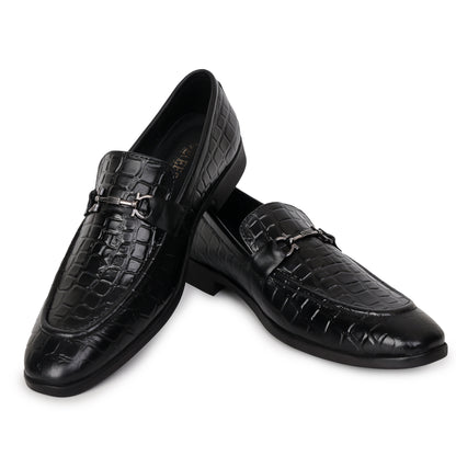 Delefs Men's Soft leather, effortless style Black Shoes
