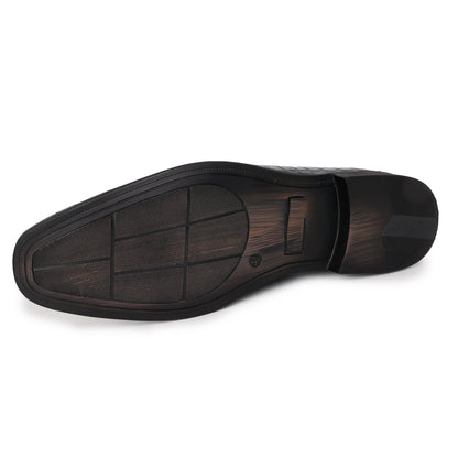Delefs Men's Soft leather, effortless style Black Shoes