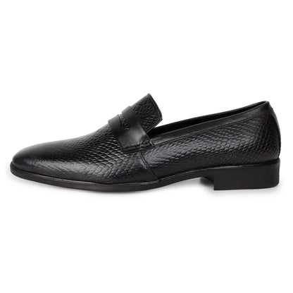 Delefs Men's Soft leather, effortless style Black Shoes
