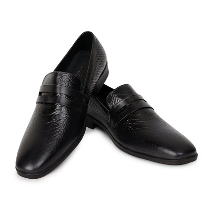 Delefs Men's Soft leather, effortless style Black Shoes