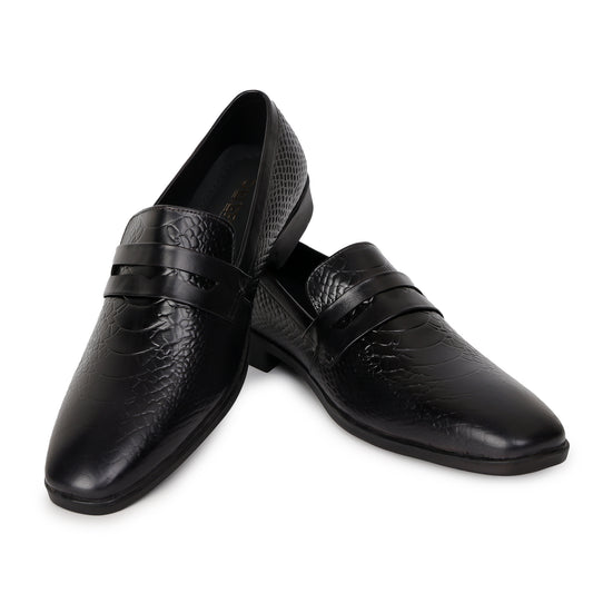 Delefs Men's Soft leather, effortless style Black Shoes