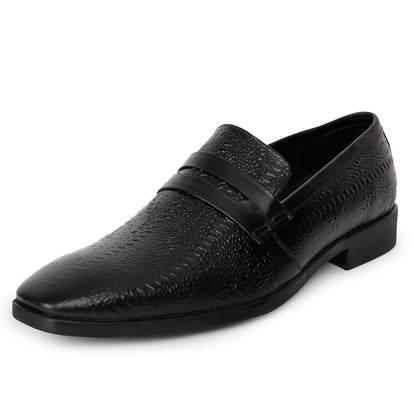 Delefs Men's Soft leather, effortless style Black Shoes