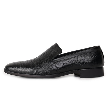 Delefs Men's Soft leather, effortless style Black Shoes