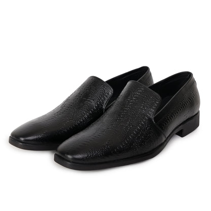 Delefs Men's Soft leather, effortless style Black Shoes