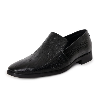 Delefs Men's Soft leather, effortless style Black Shoes