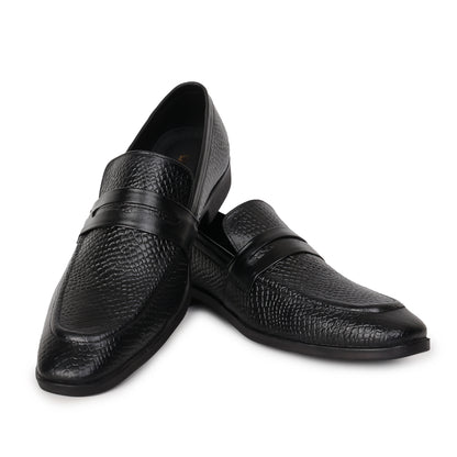 Delefs Men's Soft leather, effortless style Black Shoes