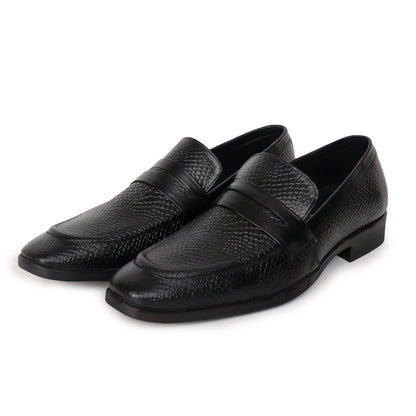 Delefs Men's Soft leather, effortless style Black Shoes