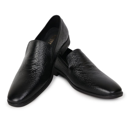 Delefs Men's Soft leather, effortless style Black Shoes