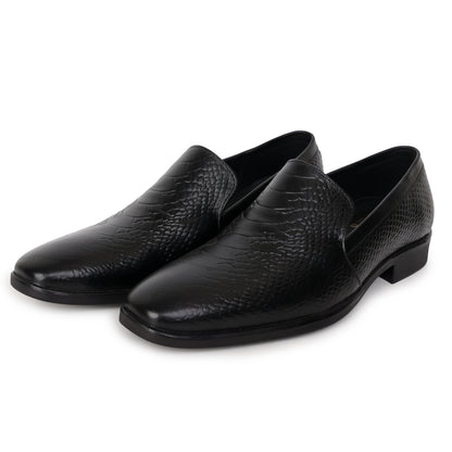 Delefs Men's Soft leather, effortless style Black Shoes