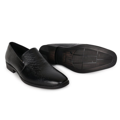 Delefs Men's Soft leather, effortless style Black Shoes